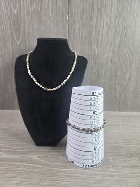 Vintage Silpada Sterling Silver & 14K Gold-Filled Beaded Necklace Bracelet N1220